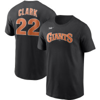 Adult Men's Will Clark San Francisco Giants Cooperstown Collection Name & Number baseball T-shirt - Black