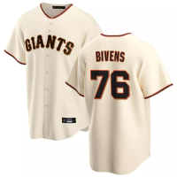 San Francisco Giants Spencer Bivens #76 Men's Cream Home Replica Jersey