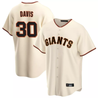 San Francisco Giants Chili Davis #30 Men's Cream Home Retired Player Replica Jersey