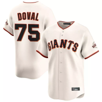 San Francisco Giants Camilo Doval #75 Men's Cream Home Limited Jersey San Francisco Giants Camilo Doval #75 Men's Cream Home Limited Jersey