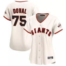 San Francisco Giants Camilo Doval #75 Women's Cream Home Limited Jersey
