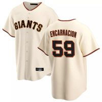 San Francisco Giants Jerar Encarnacion #59 Men's Cream Home Replica Jersey