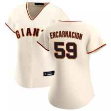 San Francisco Giants Jerar Encarnacion #59 Women's Cream Home Replica Jersey