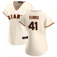 San Francisco Giants Wilmer Flores #41 Women's Cream Home Replica Jersey San Francisco Giants Wilmer Flores #41 Women's Cream Home Replica Jersey