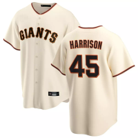 San Francisco Giants Kyle Harrison #45 Men's Cream Home Replica Jersey San Francisco Giants Kyle Harrison #45 Men's Cream Home Replica Jersey