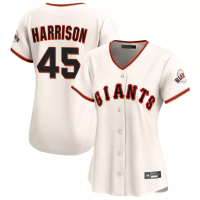 San Francisco Giants Kyle Harrison #45 Women's Cream Home Limited Jersey San Francisco Giants Kyle Harrison #45 Women's Cream Home Limited Jersey