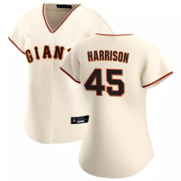 San Francisco Giants Kyle Harrison #45 Women's Cream Home Replica Jersey San Francisco Giants Kyle Harrison #45 Women's Cream Home Replica Jersey