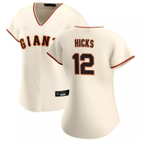 San Francisco Giants Jordan Hicks #12 Women's Cream Home Replica Jersey San Francisco Giants Jordan Hicks #12 Women's Cream Home Replica Jersey