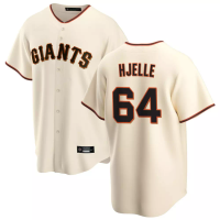 San Francisco Giants Sean Hjelle #64 Men's Cream Home Replica Jersey San Francisco Giants Sean Hjelle #64 Men's Cream Home Replica Jersey