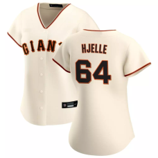 San Francisco Giants Sean Hjelle #64 Women's Cream Home Replica Jersey
