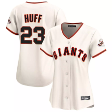 San Francisco Giants Sam Huff #23 Women's Cream Home Limited Jersey