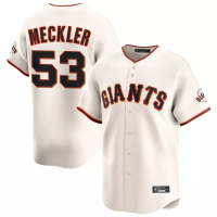 San Francisco Giants Wade Meckler #53 Men's Cream Home Limited Jersey San Francisco Giants Wade Meckler #53 Men's Cream Home Limited Jersey