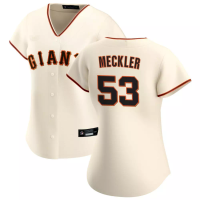San Francisco Giants Wade Meckler #53 Women's Cream Home Replica Jersey San Francisco Giants Wade Meckler #53 Women's Cream Home Replica Jersey