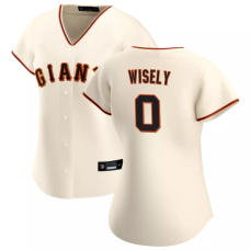 San Francisco Giants Brett Wisely #0 Women's Cream Home Replica Jersey
