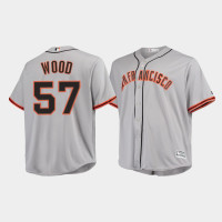 San Francisco Giants #57 Alex Wood Men's Road Jersey - Gray San Francisco Giants #57 Alex Wood Men's Road Jersey - Gray