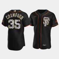 San Francisco Giants Brandon Crawford Men's Black Jersey - Diamond Edition San Francisco Giants Brandon Crawford Men's Black Jersey - Diamond Edition