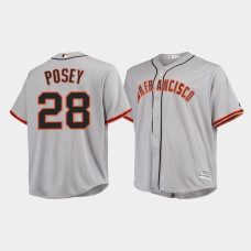 San Francisco Giants #28 Buster Posey Men's Road Jersey - Gray San Francisco Giants #28 Buster Posey Men's Road Jersey - Gray