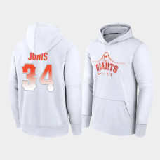 San Francisco Giants Men's Jakob Junis Authentic Collection 2022 City Connect White Therma Pullover Hoodie