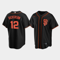 Men's San Francisco Giants #12 Alex Dickerson Black Replica Team 2020 Alternate Jersey Men's San Francisco Giants #12 Alex Dickerson Black Replica Team 2020 Alternate Jersey