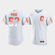 Men's San Francisco Giants Alex Wood White 2021 City Connect Authentic Jersey