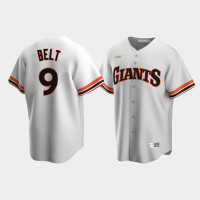 Men's San Francisco Giants #9 Brandon Belt Cooperstown Collection Home Nike White Jersey Men's San Francisco Giants #9 Brandon Belt Cooperstown Collection Home Nike White Jersey