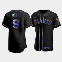Men's San Francisco Giants Brandon Belt Black Iridescent Logo Authentic Holographic Limited Jersey Men's San Francisco Giants Brandon Belt Black Iridescent Logo Authentic Holographic Limited Jersey