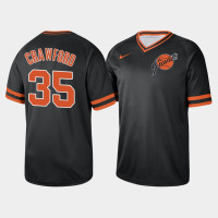 Men's San Francisco Giants Brandon Crawford #35 Black Cooperstown Collection V-Neck Legend Jersey Men's San Francisco Giants Brandon Crawford #35 Black Cooperstown Collection V-Neck Legend Jersey