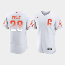 Men's San Francisco Giants Buster Posey White 2021 City Connect Authentic Jersey Men's San Francisco Giants Buster Posey White 2021 City Connect Authentic Jersey