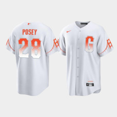 Men's San Francisco Giants Buster Posey White 2021 City Connect Replica Jersey Men's San Francisco Giants Buster Posey White 2021 City Connect Replica Jersey