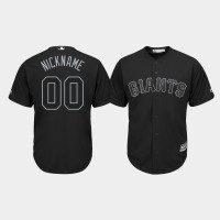 San Francisco Giants #00 Custom 2019 Players' Weekend Nickname Black Replica Jersey Men's San Francisco Giants #00 Custom 2019 Players' Weekend Nickname Black Replica Jersey Men's