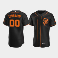 Men's San Francisco Giants Custom Black Authentic Alternate Jersey Men's San Francisco Giants Custom Black Authentic Alternate Jersey