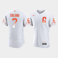 Men's San Francisco Giants Donovan Solano White 2021 City Connect Authentic Jersey Men's San Francisco Giants Donovan Solano White 2021 City Connect Authentic Jersey