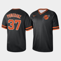 Men's San Francisco Giants Drew Pomeranz #37 Black Cooperstown Collection V-Neck Legend Jersey