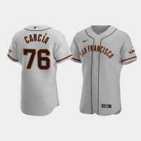 Men's San Francisco Giants #76 Jarlin Garcia Gray Authentic Road Jersey