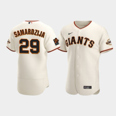 Men's San Francisco Giants #29 Jeff Samardzija White Authentic Nike Jersey