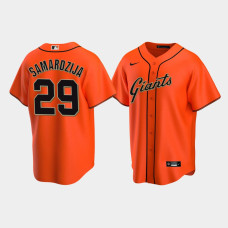 Men's San Francisco Giants #29 Jeff Samardzija Orange 2020 Replica Nike Alternate Jersey