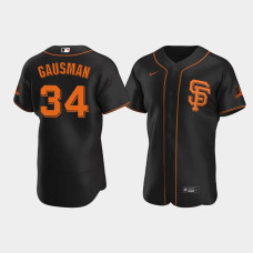 Men's San Francisco Giants Kevin Gausman Black Authentic Alternate Jersey
