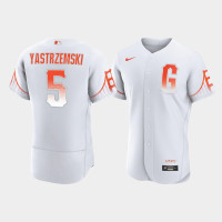 Men's San Francisco Giants Mike Yastrzemski White 2021 City Connect Authentic Jersey