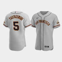 Men's San Francisco Giants #5 Mike Yastrzemski Gray Authentic Road Jersey