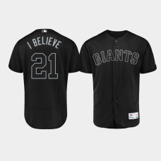 Men's San Francisco Giants Authentic #21 Stephen Vogt 2019 Players' Weekend Black I Believe Jersey
