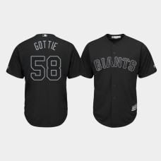 San Francisco Giants #58 Trevor Gott 2019 Players' Weekend Gottie Black Replica Jersey Men's