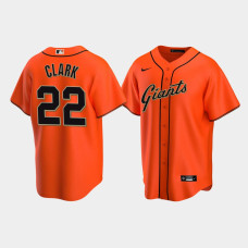 Men's San Francisco Giants #22 Will Clark Orange 2020 Replica Nike Alternate Jersey