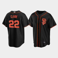 Men's San Francisco Giants #22 Will Clark Black Replica Nike Alternate Jersey