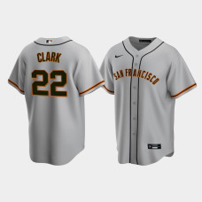Men's San Francisco Giants #22 Will Clark Gray Replica Nike Road Jersey