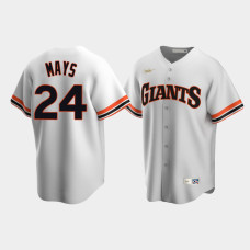 Men's San Francisco Giants #24 Willie Mays Cooperstown Collection Home White Jersey Men's San Francisco Giants #24 Willie Mays Cooperstown Collection Home White Jersey