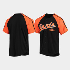 # Men's Black Button-Down Raglan San Francisco Giants Replica Jersey