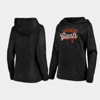 Women's San Francisco Giants Simplicity Heathered Black Pullover Majestic Hoodie Women's San Francisco Giants Simplicity Heathered Black Pullover Majestic Hoodie