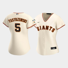 Women's San Francisco Giants Mike Yastrzemski #5 Cream 2021 Pride Month Replica Home Jersey